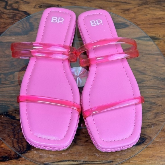 Nordstrom BP Viola Barbie Pink Braided Flat Slide Sandals - Picture 1 of 14